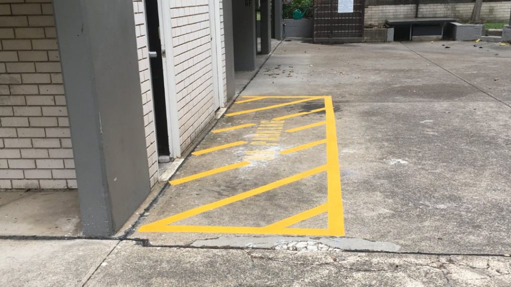 Hatched restricted parking area - Signamic Signs and Line Marking