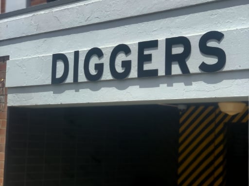 Outdoor signage for the Coogee Diggers Club